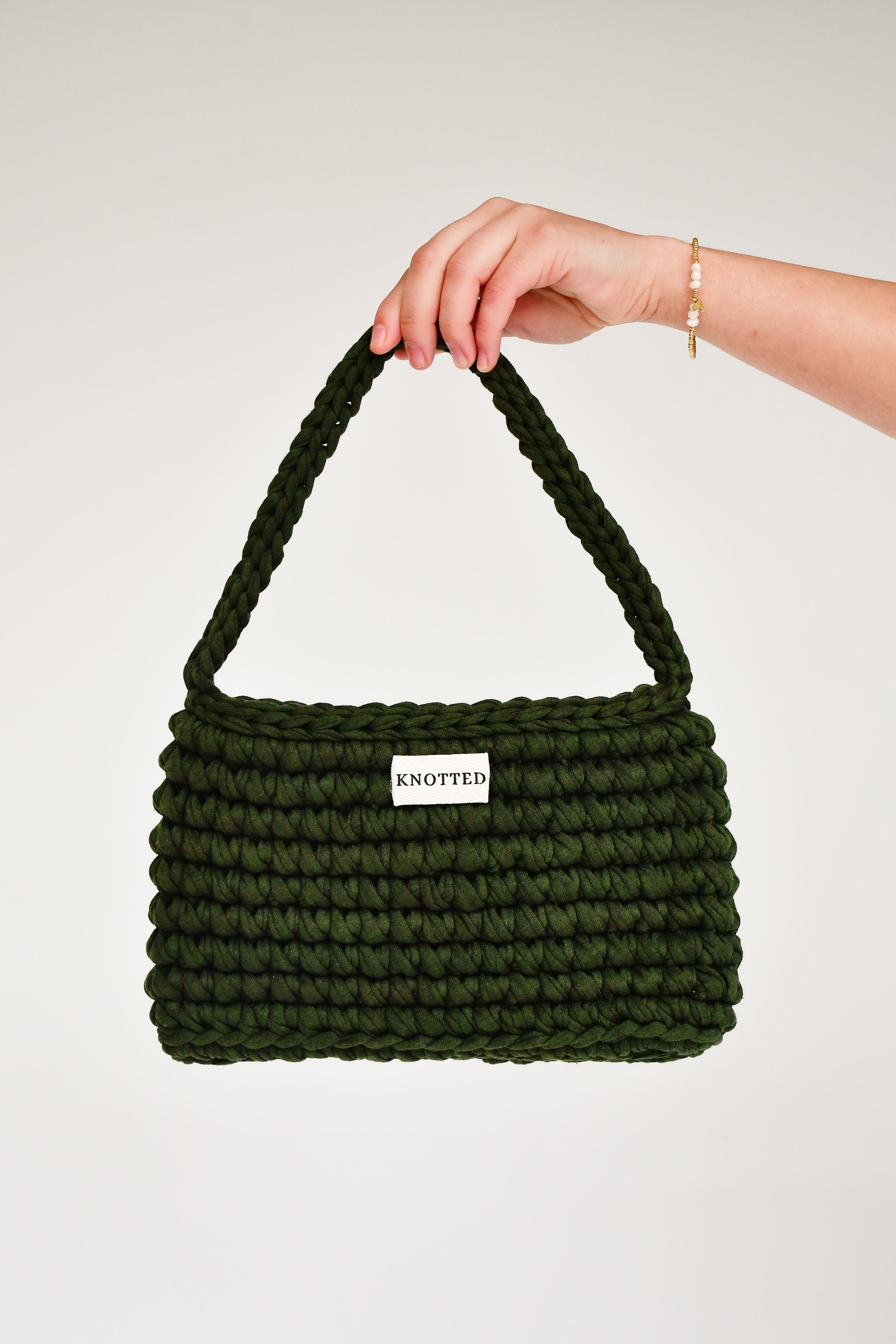 Bolsa Mini KNOTTED verde militar