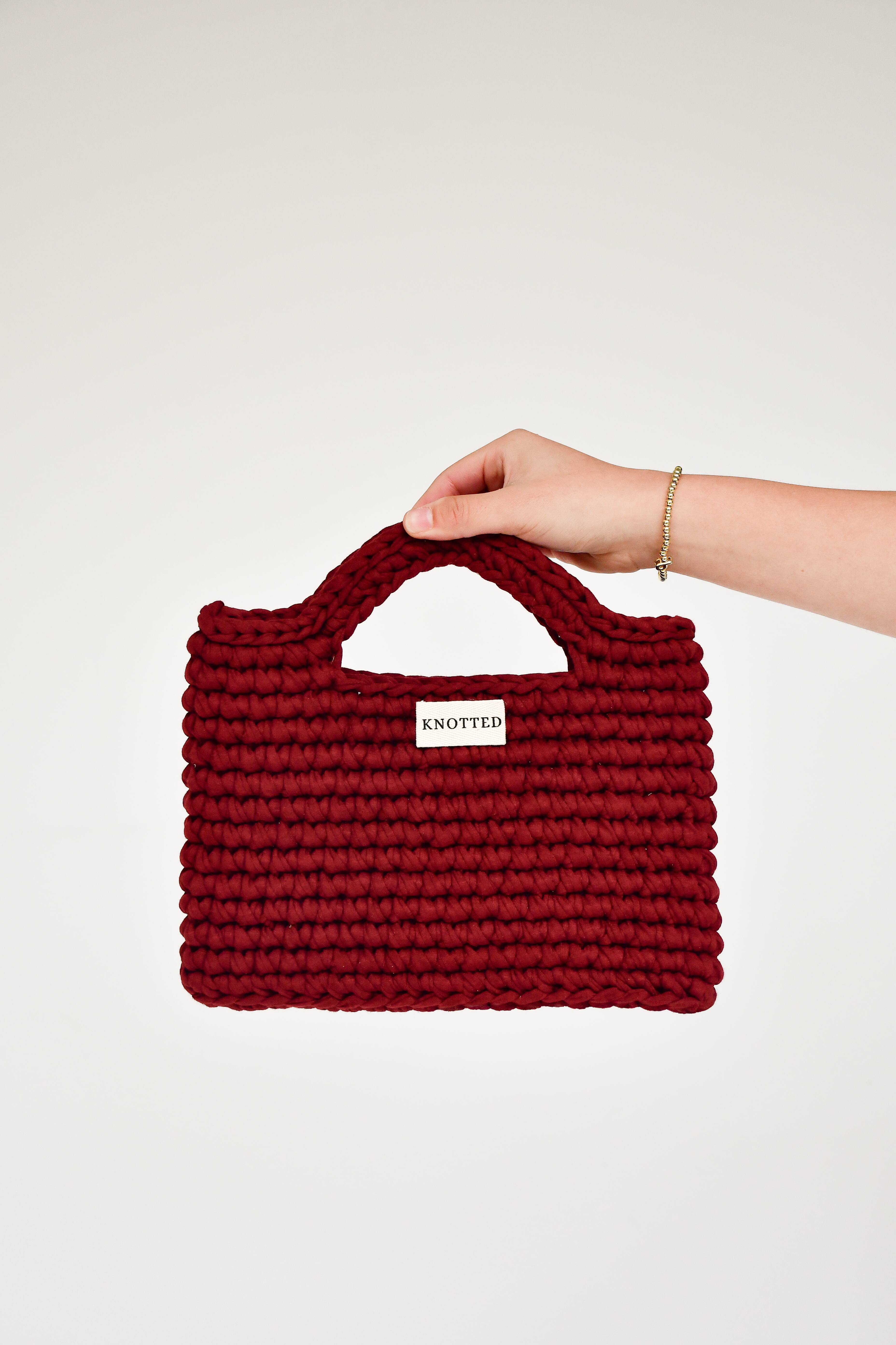 Bolsa de Mano Sencilla KNOTTED roja